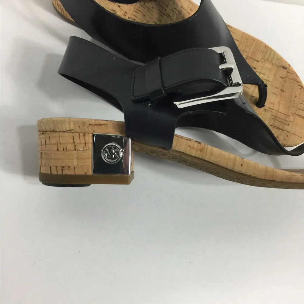 Michael Michael Kore London Thong Black Sandals Size 5.5 - Image 5