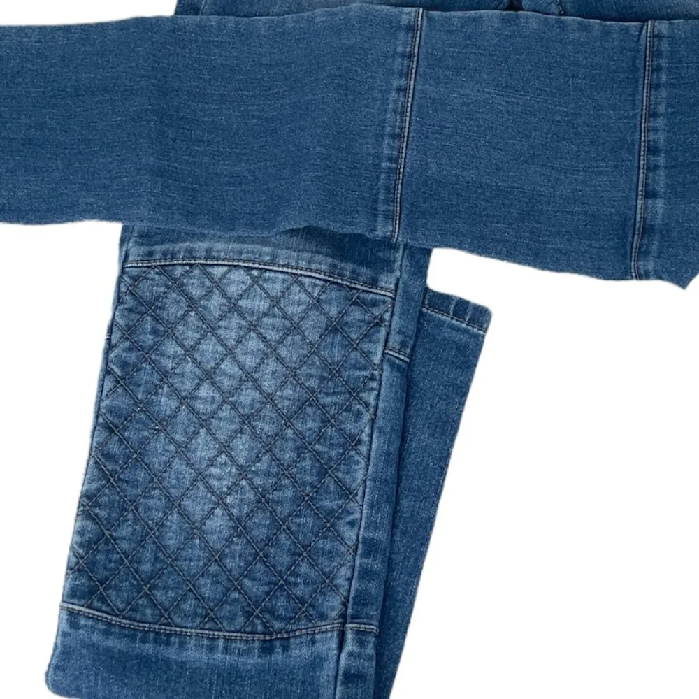 Life In Progress Stacked Skinny Moto Jeans Blue Size 27 - Image 5