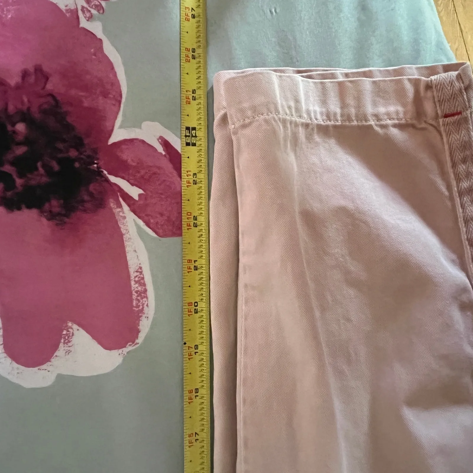 Xirena Women's Pink Cotton Drawstring Straight Leg Cropped Pants Size Small - Image 8