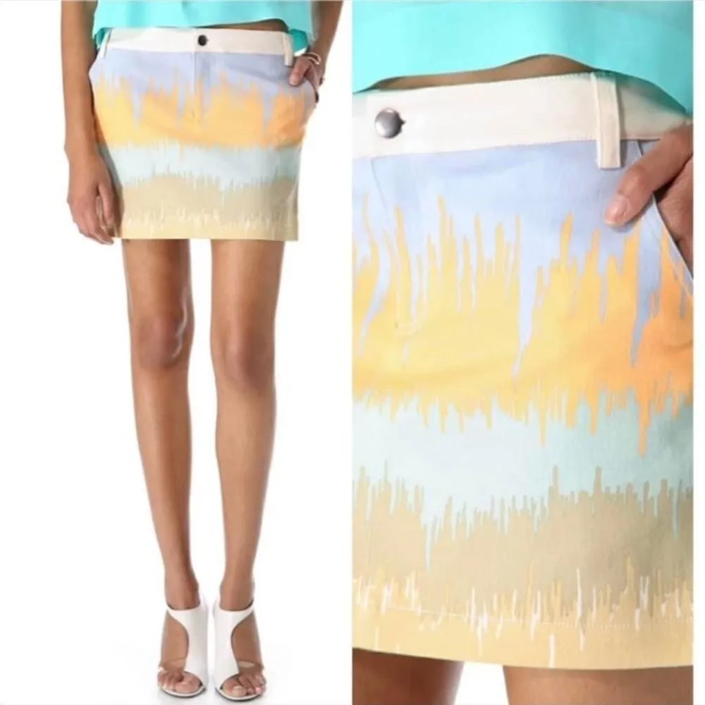 NWT Tibi Print Stretch Cotton Mini Skirt - Image 2