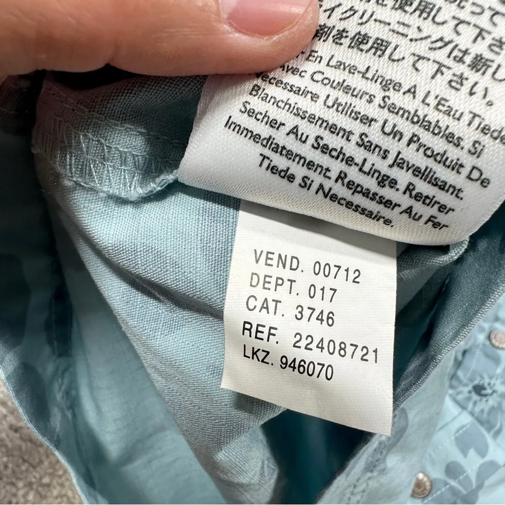 Eddie Bauer Women’s Sleeveless Snap Front Floral Utility Mini Cargo Dress 12 - Image 8