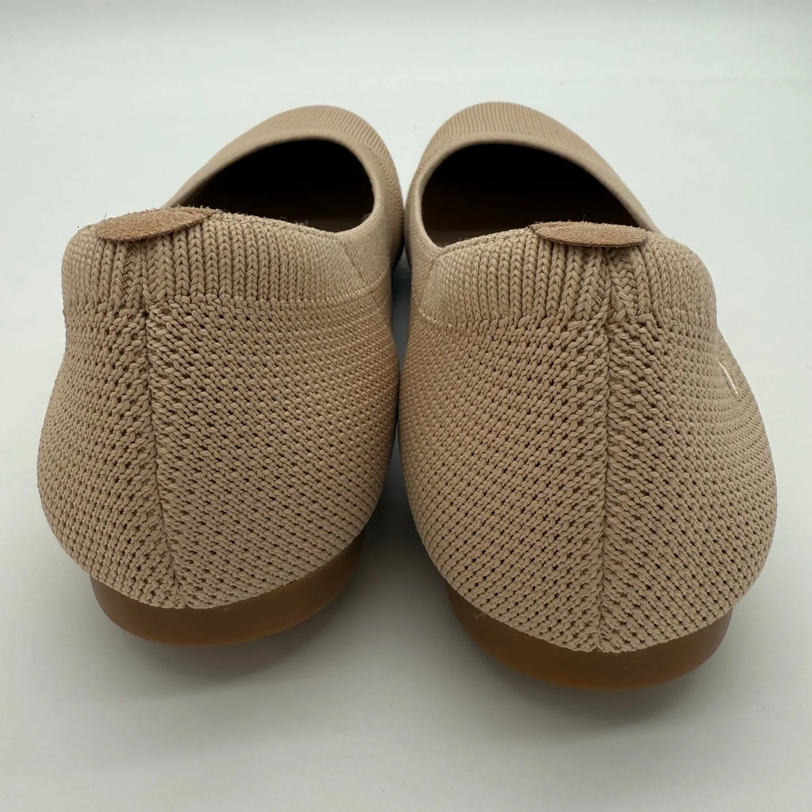 Vivaia Claire Round Flexible Comfort Old Money Knit Breathable Almond Flats 9 - Image 6