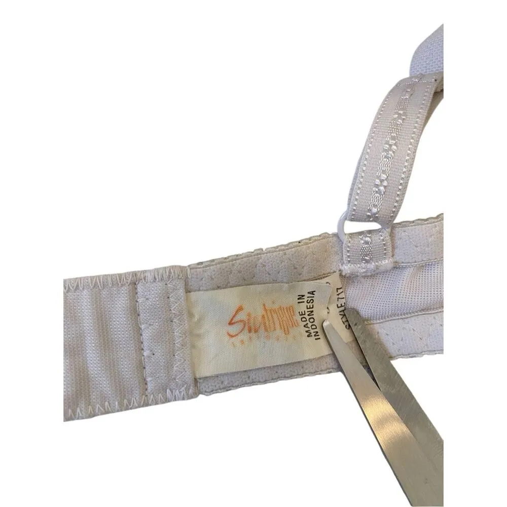 Lace Bra 36C Semi Sheer Underwire Unpadded Sexy Floral Flower Lingerie Everyday White Size undefined - Image 7