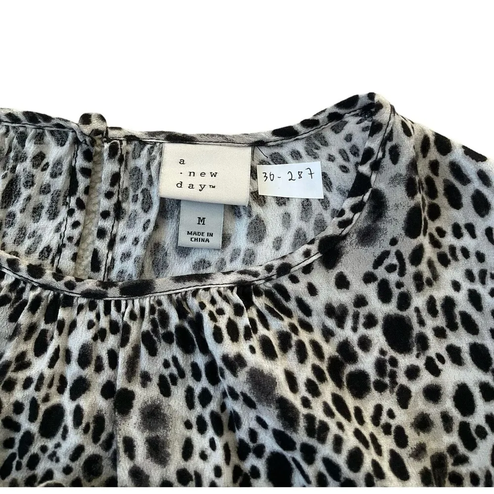 A New Day Women Size Medium Maxi Dress Animal Print 3/4 Sleeve (30-287) - Image 5