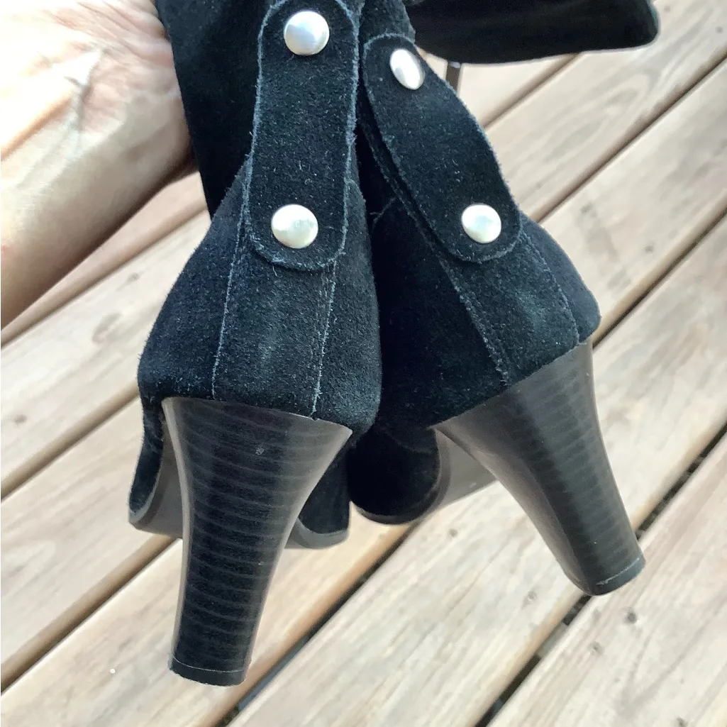 Women’s genuine suede leather boots 🖤🖤 Black Size 8 - Image 3