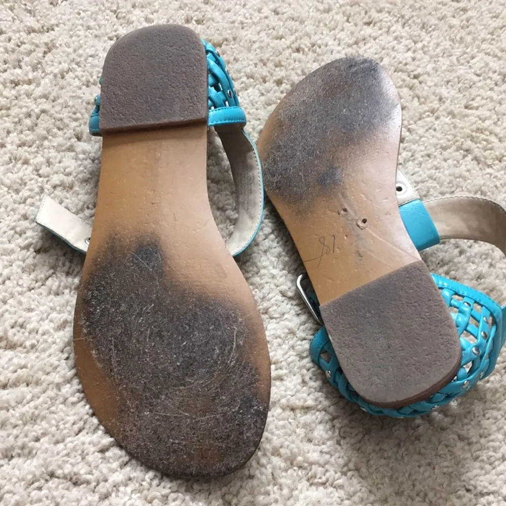 🛍 Steve Madden bright blue sandals size 7 - Image 3