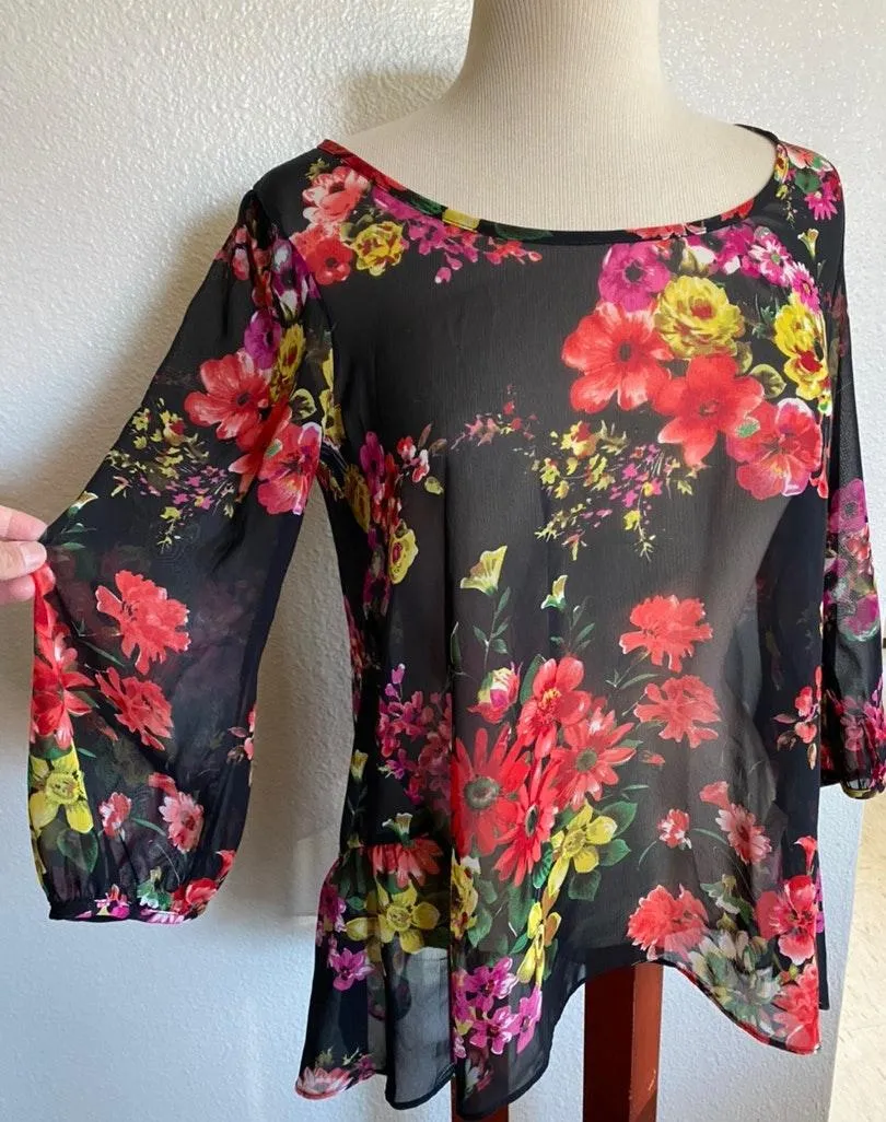 Long Sleeve Floral Blouse - Image 2