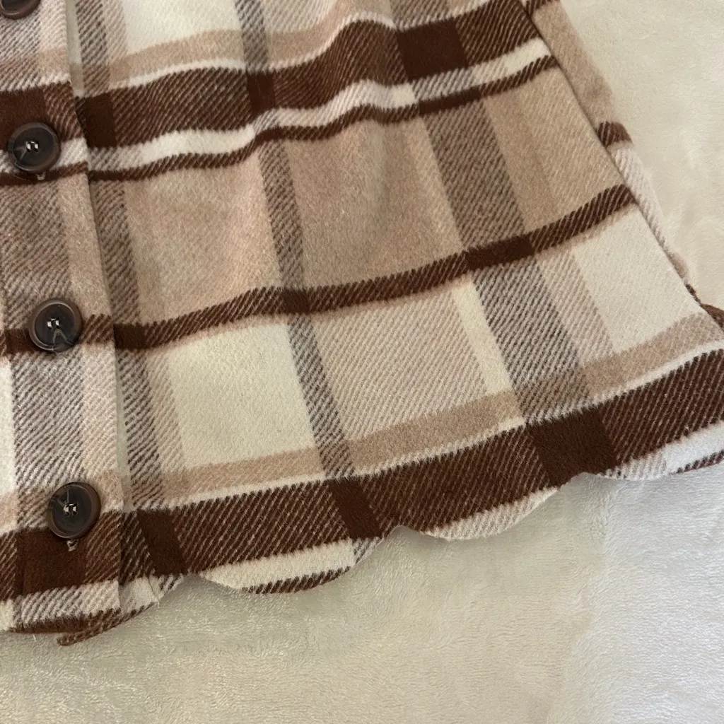 Blu Pepper  Plaid Button-Front Skirt - Image 3