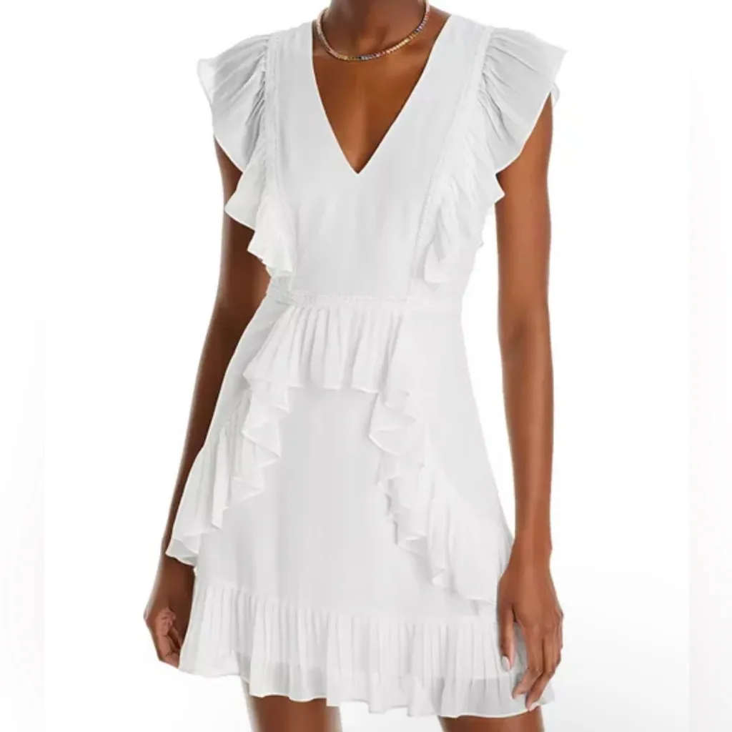 BCBGMAXAZRIA flounce ruffle mini dress - Image 4