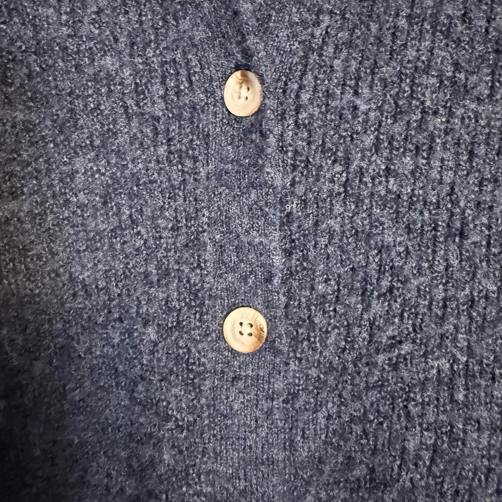 Central Park West Millie Navy Oversized Button Up Knit Cardigan Polo Sweater S - Image 11