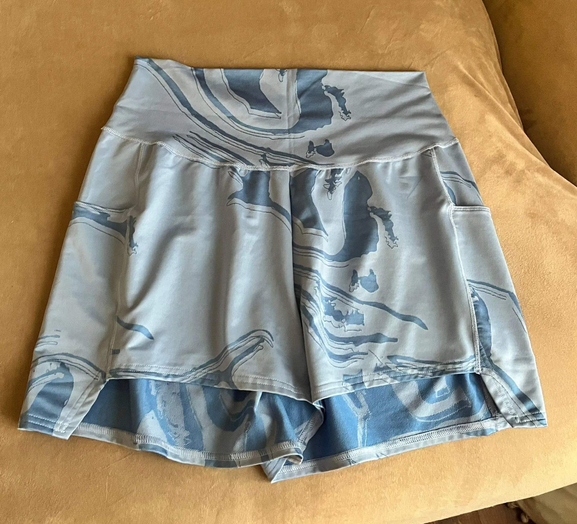 Gymshark Jacquard Blue Shorts - Image 2