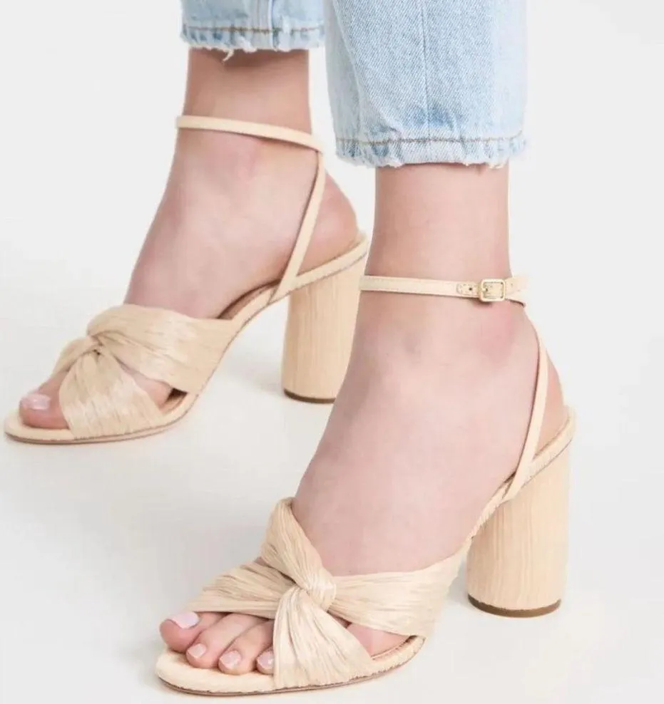 Loeffler Randall Reed High Heel Pleated Sandals in Beauty, Size 5 New in Box - Image 13