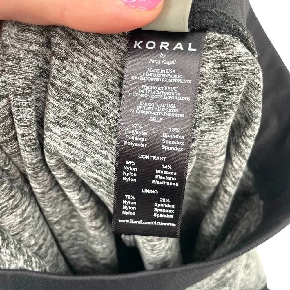Koral Frame High Rise Leggings Heather Grey Black‎ Size Small - Image 9