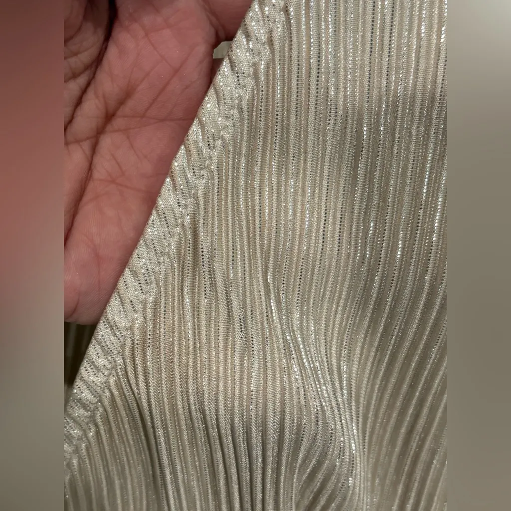 Shimmering Beige Midi Dress Size S Pink - Image 8