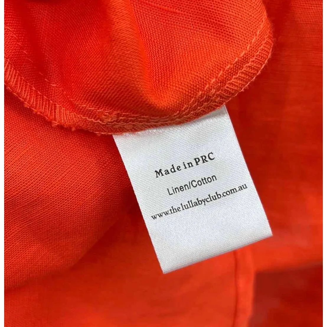 The‎ Lullaby Club NWT Hollie Linen Cotton Coral Orange Belted Shirt Dress S/M Size M - Image 5