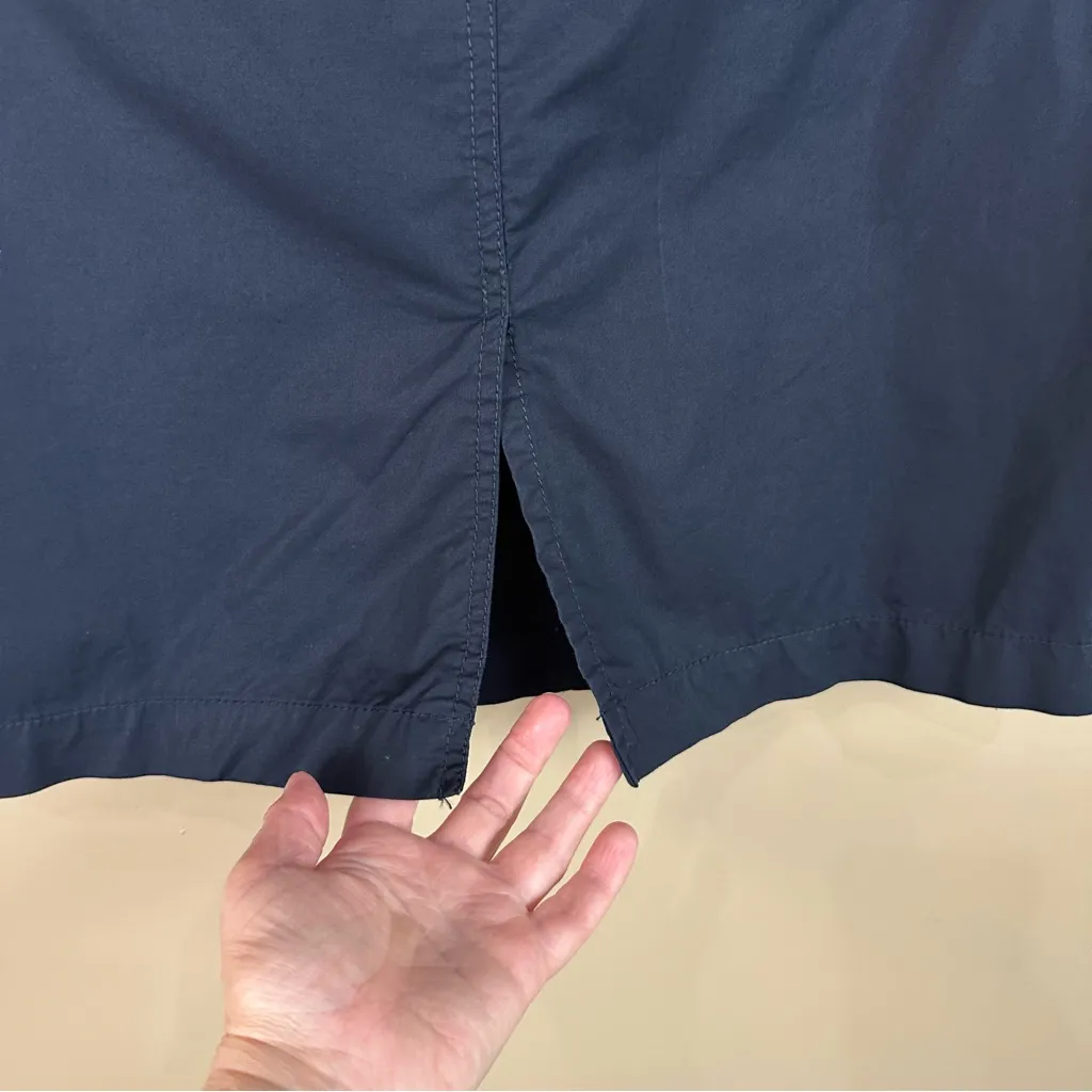 Talbots Navy Blue Casual Adjustable Waist Pocket Pencil Skirt 8 Preppy Prep - Image 7