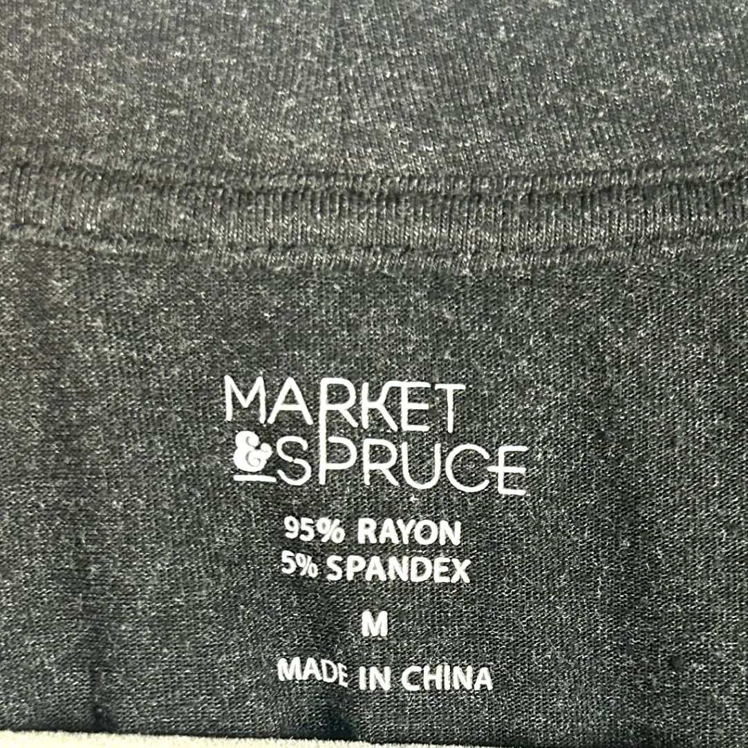 Market & Spruce‎ Womens V Neck Pocket T Shirt Knit Top Tee Relaxed Charcoal Med - Image 4