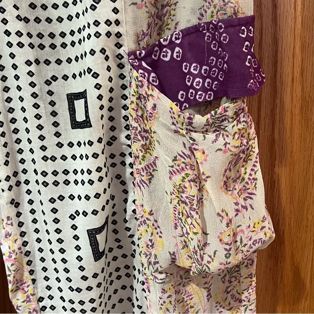 ZARA‎ Patchwork Sheer Lightweight Viscose Cargo Pants Size XS Style 6895/055 - Image 12