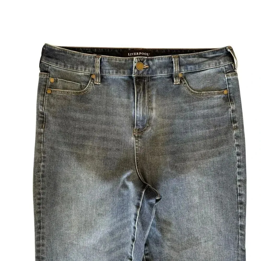 Liverpool High Rise Ankle Raw Hem Slim Women’s Jeans SZ 10/30 # 2321 - Image 2