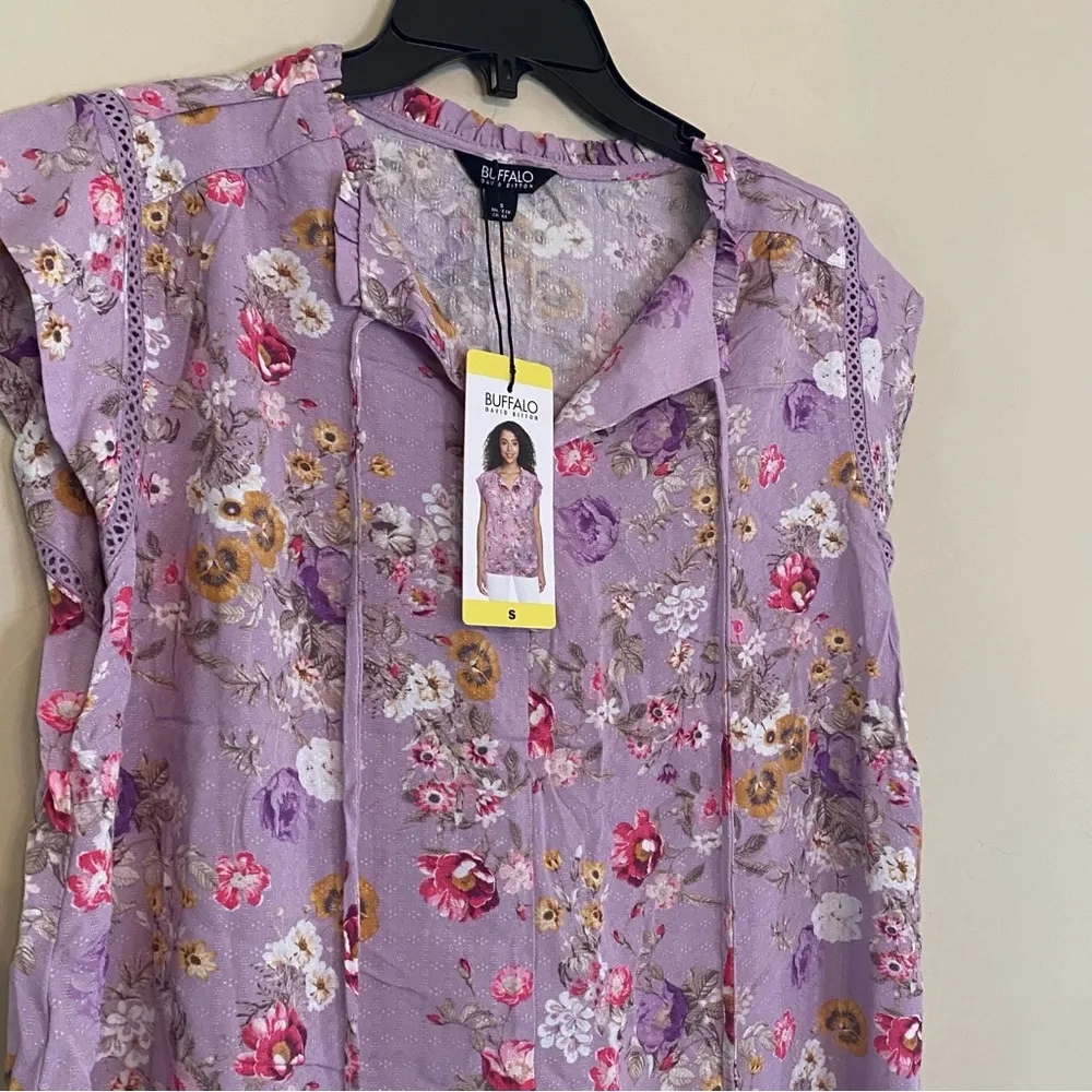 Buffalo David Bitton‎ sleeveless floral top size small NWT - Image 2