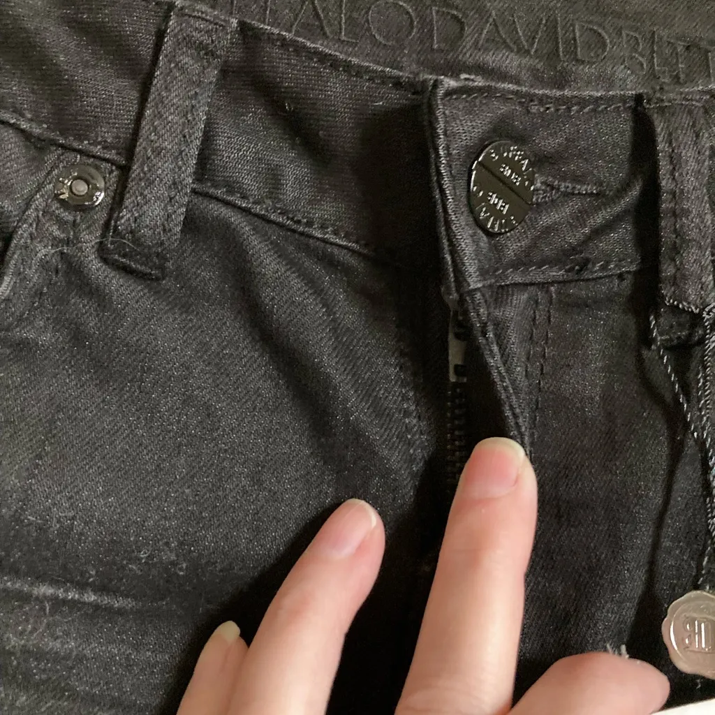 Buffalo David Bitton New Black Distressed Mid Rise Felow Bootcut Jeans #MBG - Image 9