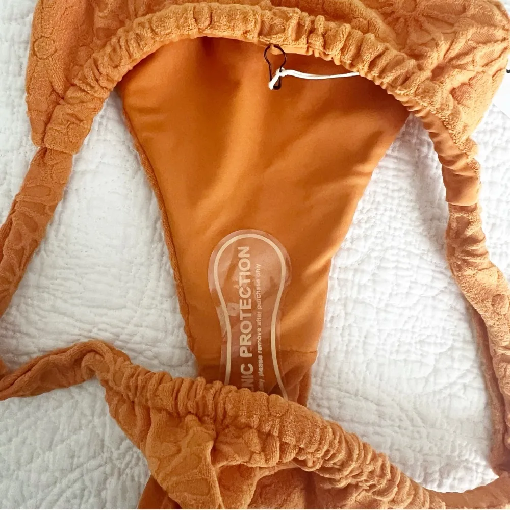 Juillet Josie Bikini Bottom Ginger Orange Floral Size Medium M NWT - Image 4