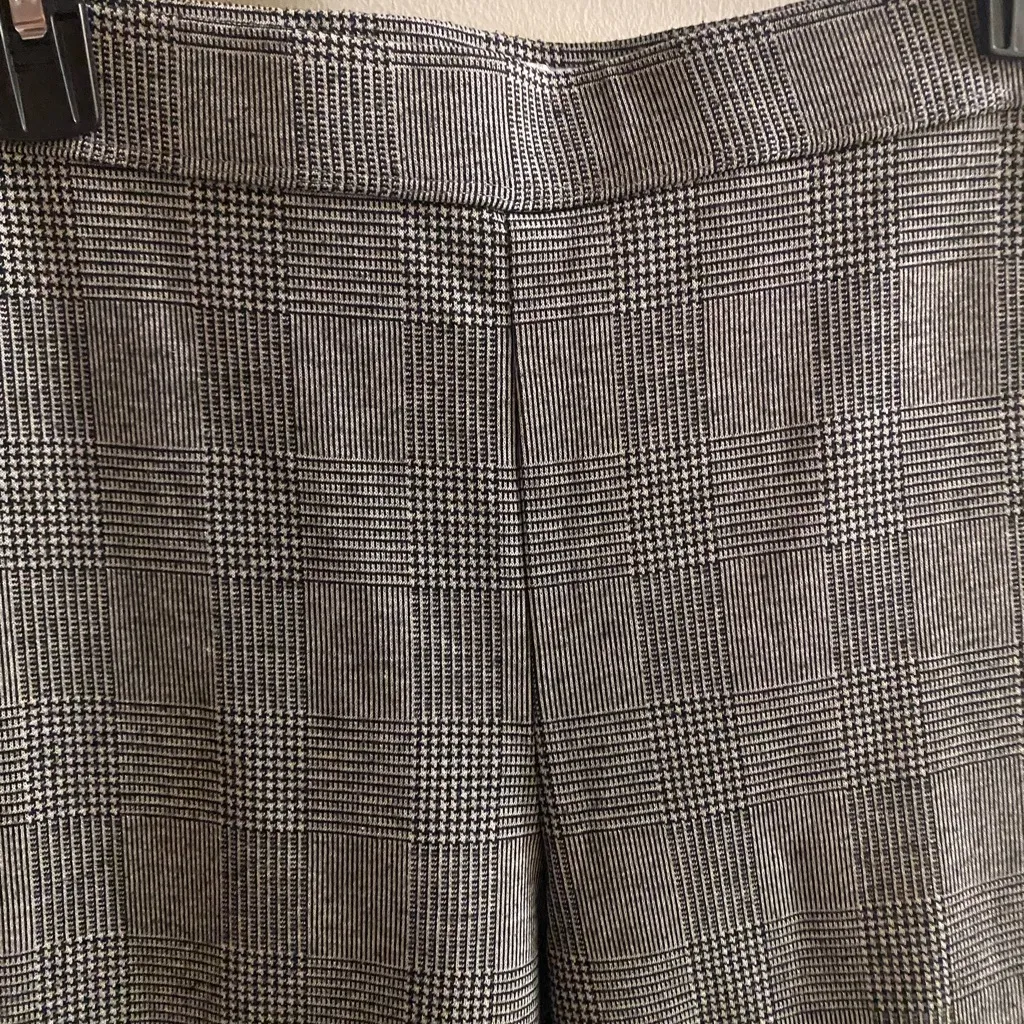 Hollister Womens Casual Business Pants Trousers S Small Black White Check Plaid - Image 2