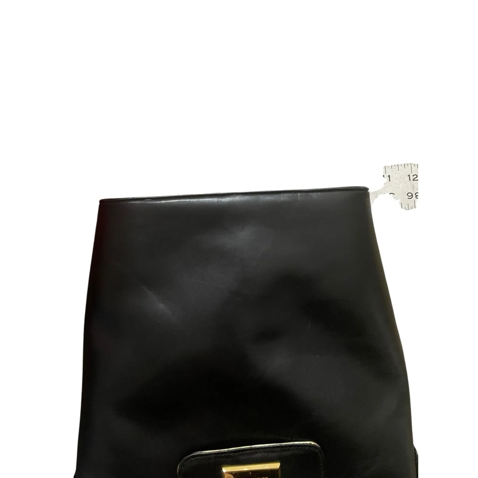 Vintage Fred Hayman Beverly Hills Black Leather Shoulder Bag 80s 90s Y2K - Image 4