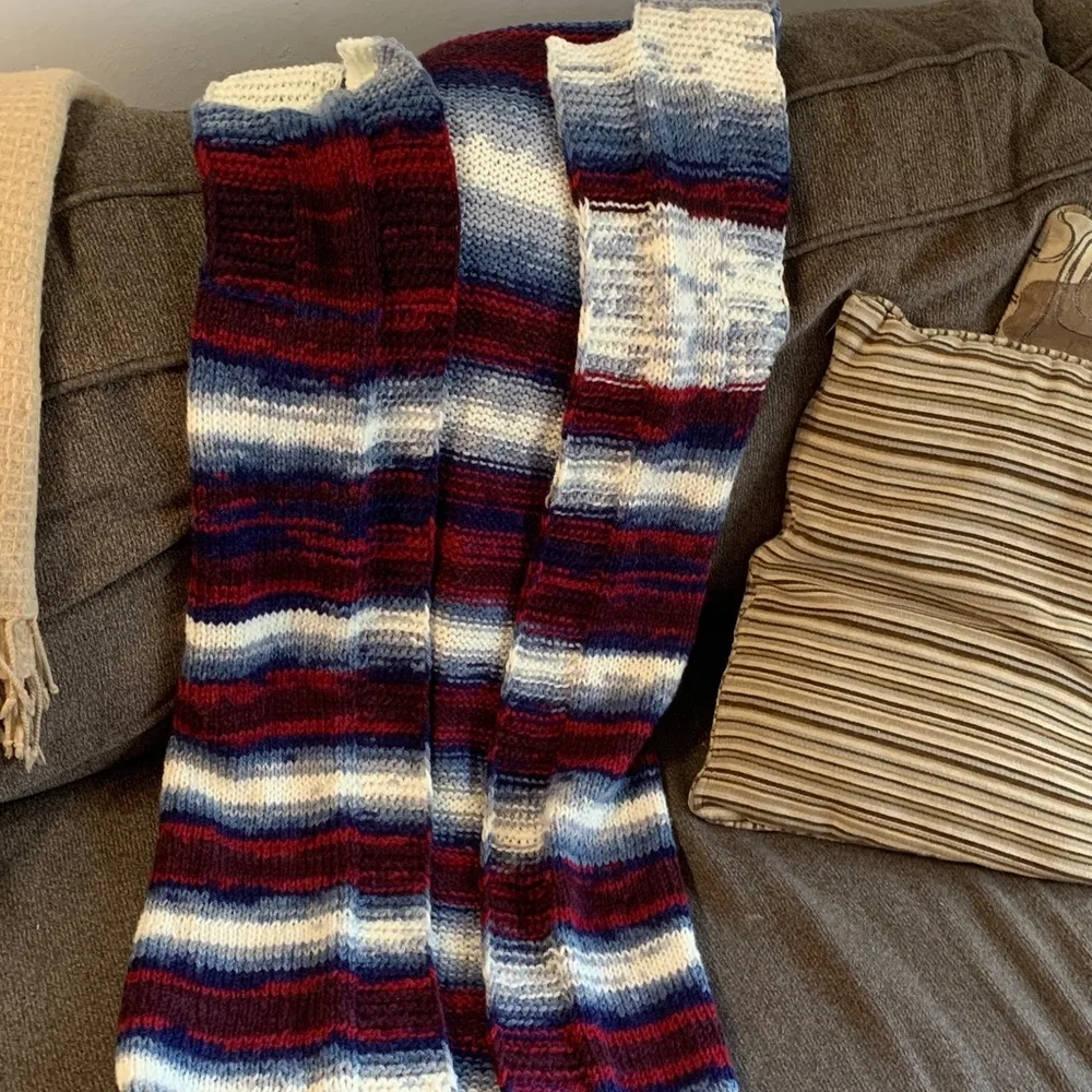 NEW !!! HANDMADE CROCHETED 46"Long wool open vest - Image 7