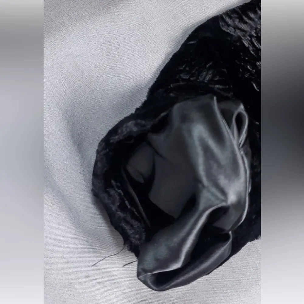 Donna Salyers Fabulous Furs Womens Black Grooved Faux Fur Coat Luxe Glam Size 2X - Image 13