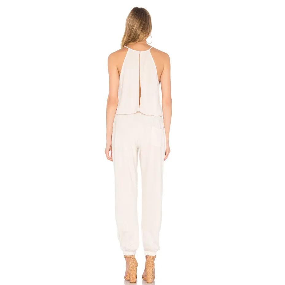 Young Fabulous & Broke Diego Jumpsuit Boho Tassel Waist Romper Women White XS - Image 2