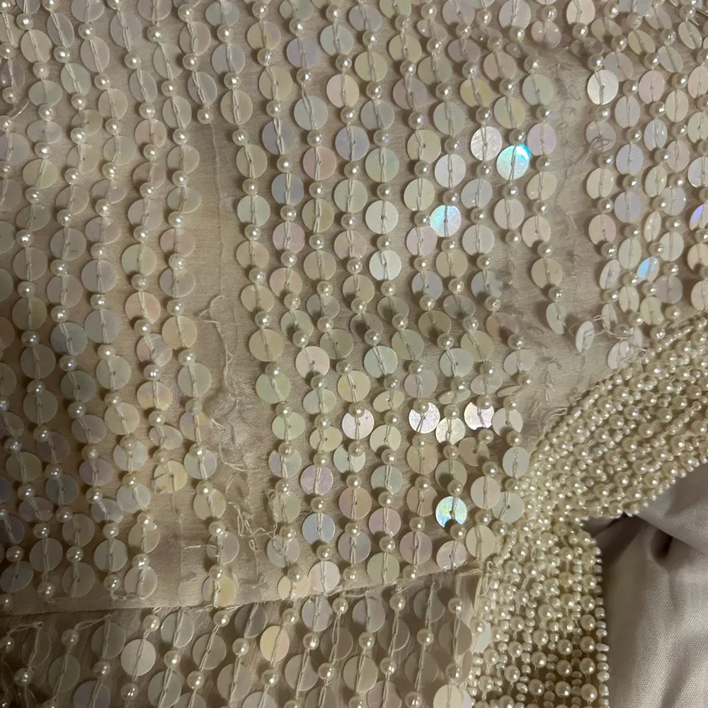 G Unit Vintage white sequined Elegant Cream Open - Image 5