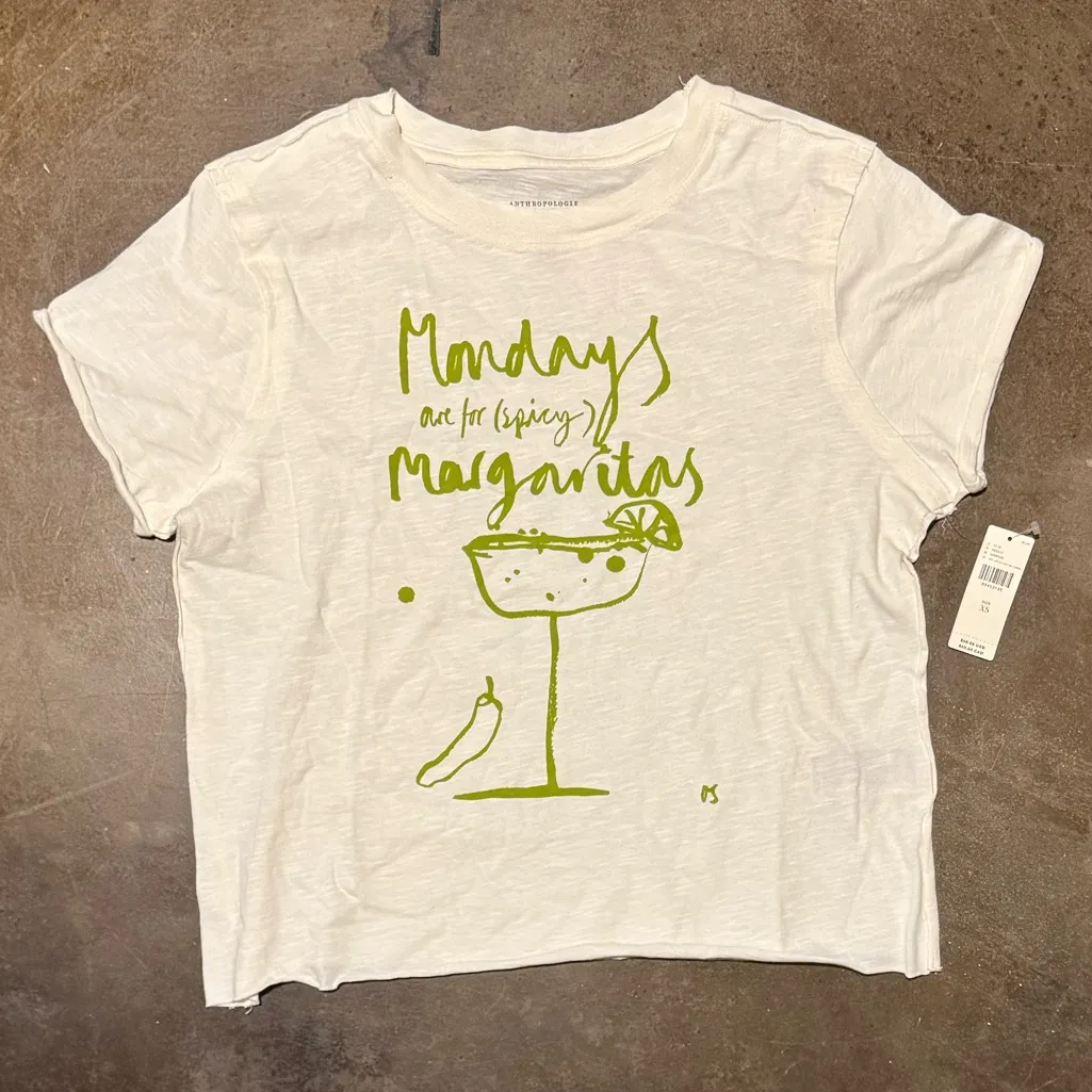 Anthropologie Days Of The Week Drinks Graphic Tee In Beige - Image 2