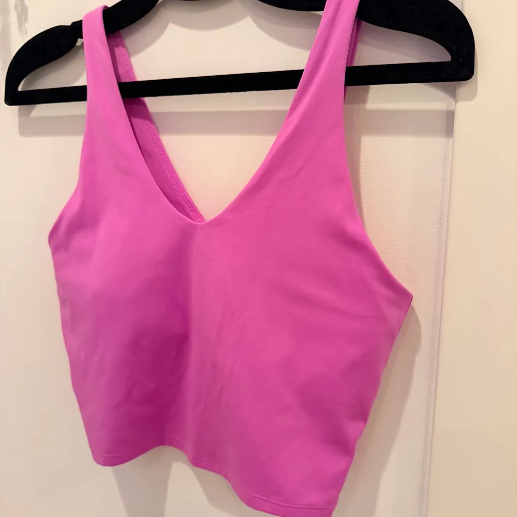 All In Motion Magenta Long Line Athletic Women's Sports Bra Top With Pads Small - Image 2