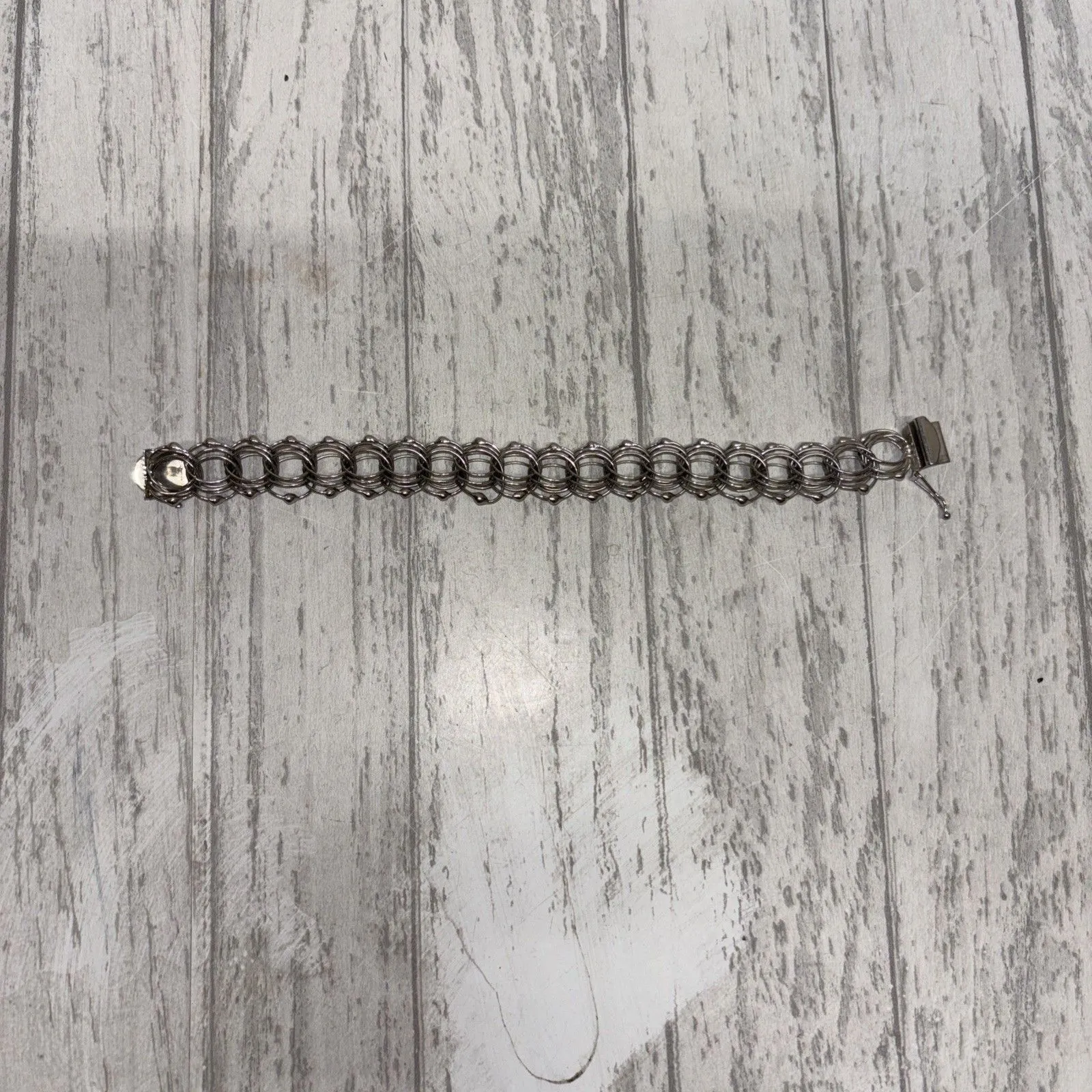 Sterling Silver Interlocking Chain Bracelet - Image 3
