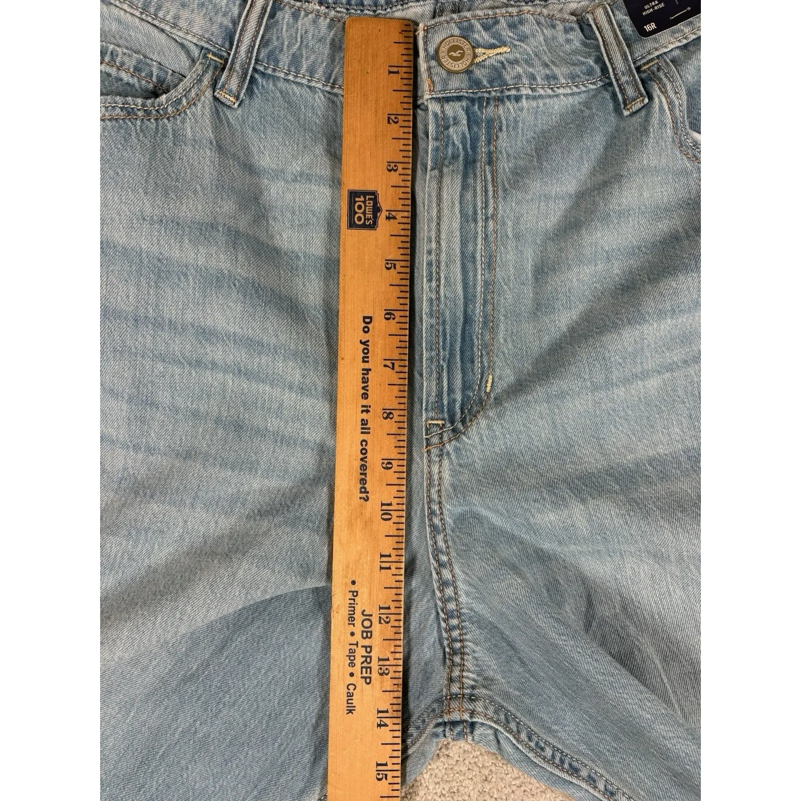 hollister high rise baggy light weight jeans NWT 16r - Image 5