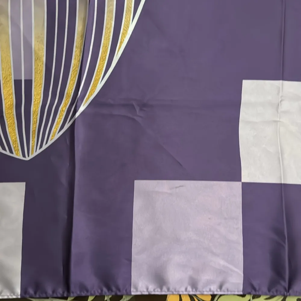 TATCHI SILKY SQUARE SCARF Purple - Image 8