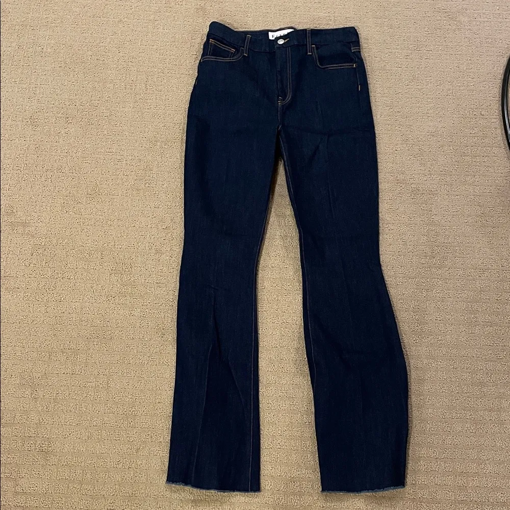 Frank & Eileen Deep Indigo Flare Leg Jeans - Image 4