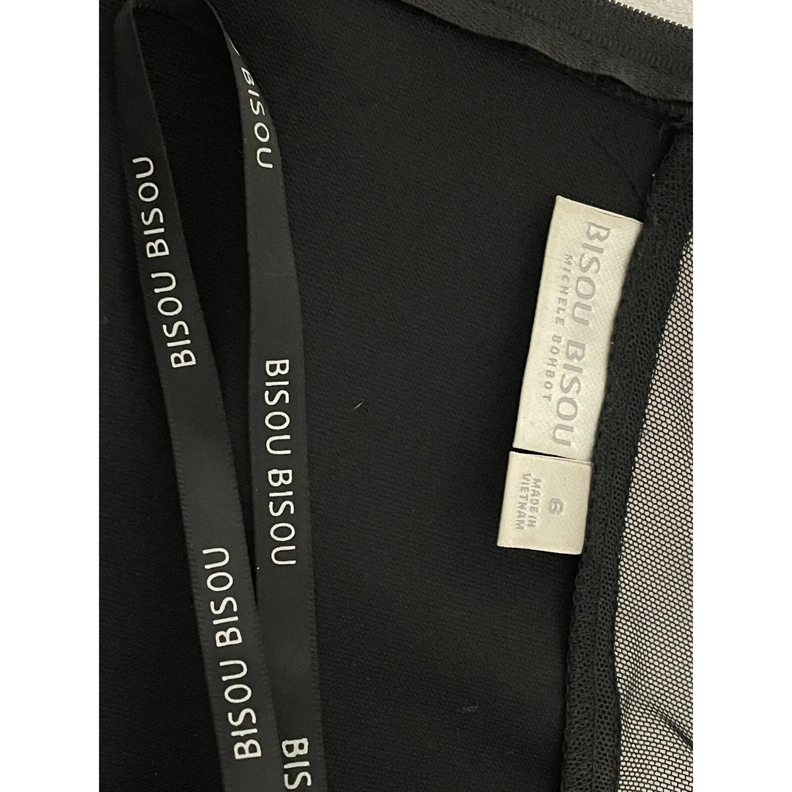 Bisou Bisou Dress 6 Brown Pleated Mesh Trim Sheath Y2K Minimalist Chic Elegant - Image 6