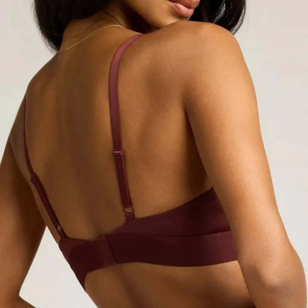 Negative Underwear Glace Triangle Bra in Garnet, Size 0 - Image 4