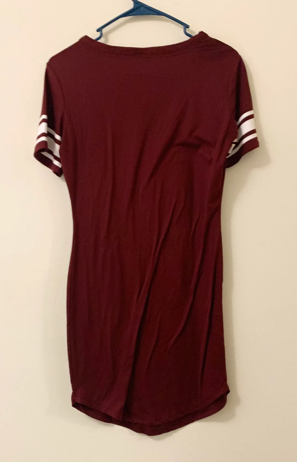 Burgundy T-Shirt Dress - Image 2