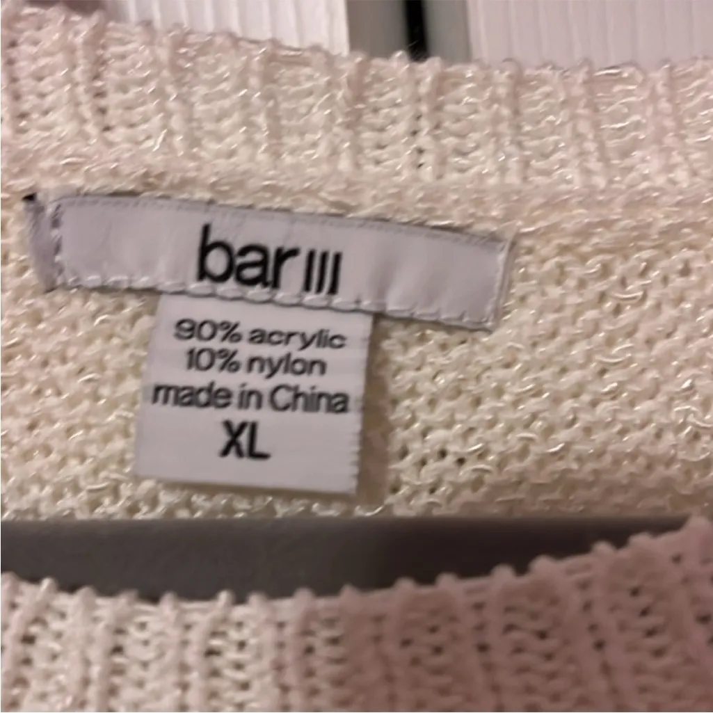 Bar III Cream Sleeveless Sweater - Image 2