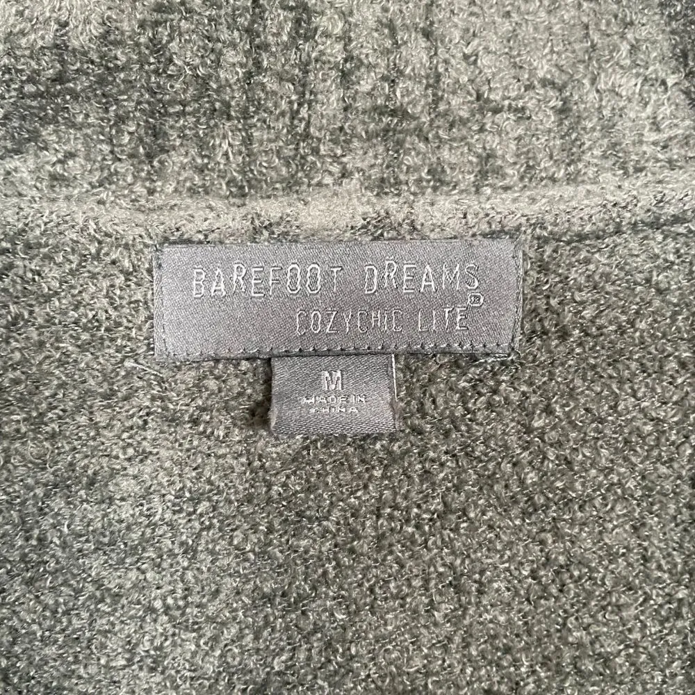 Barefoot Dreams Women M Olive Green CozyChic Lite Circle Cardigan Style 452 - Image 5