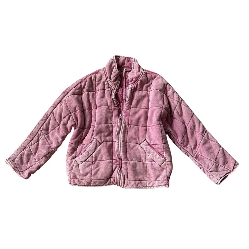 Free People Quilted Dolman Jacket Daphne Pink - Image 2
