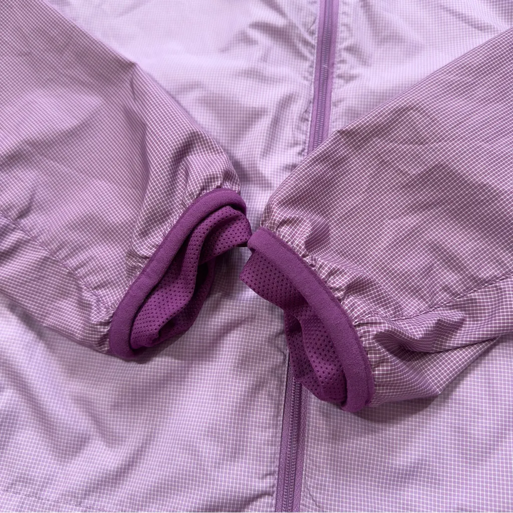 Nike Women’s Windbreaker Running Jacket Hooded Full Zip Lightweight in Purple L - Image 6