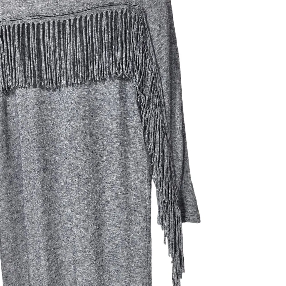 Zadig & Voltaire Winter Fringes Wool/Angora Blend Mini Dress in Grey - Image 10