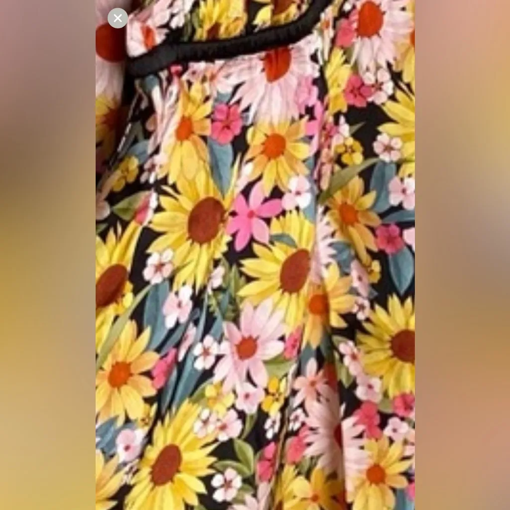 For Love & Lemons Sylvia Puff Sleeve Mini Dress Size S flower print multicolor - Image 8