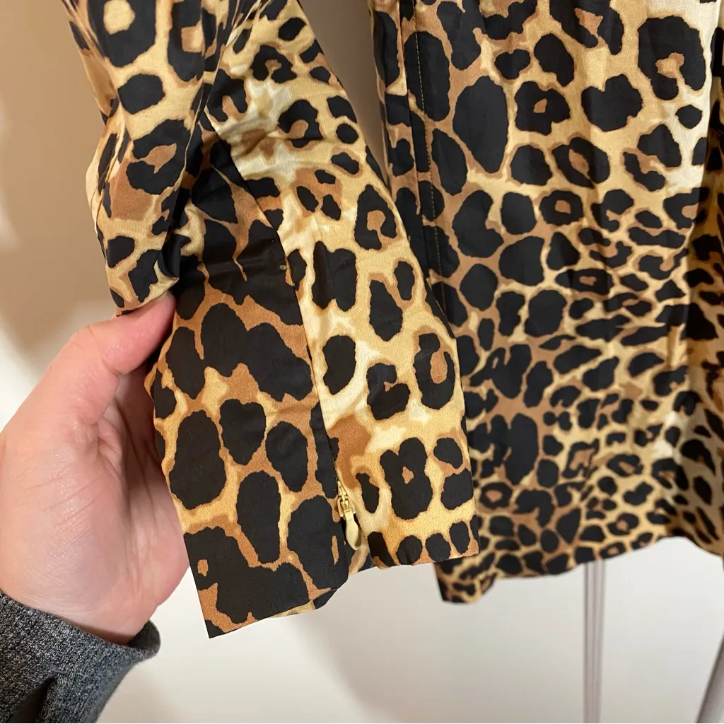 Tuckernuck x India Hicks Leopard Domino‎ Long Sleeve Mini Dress Animal Print XS - Image 7