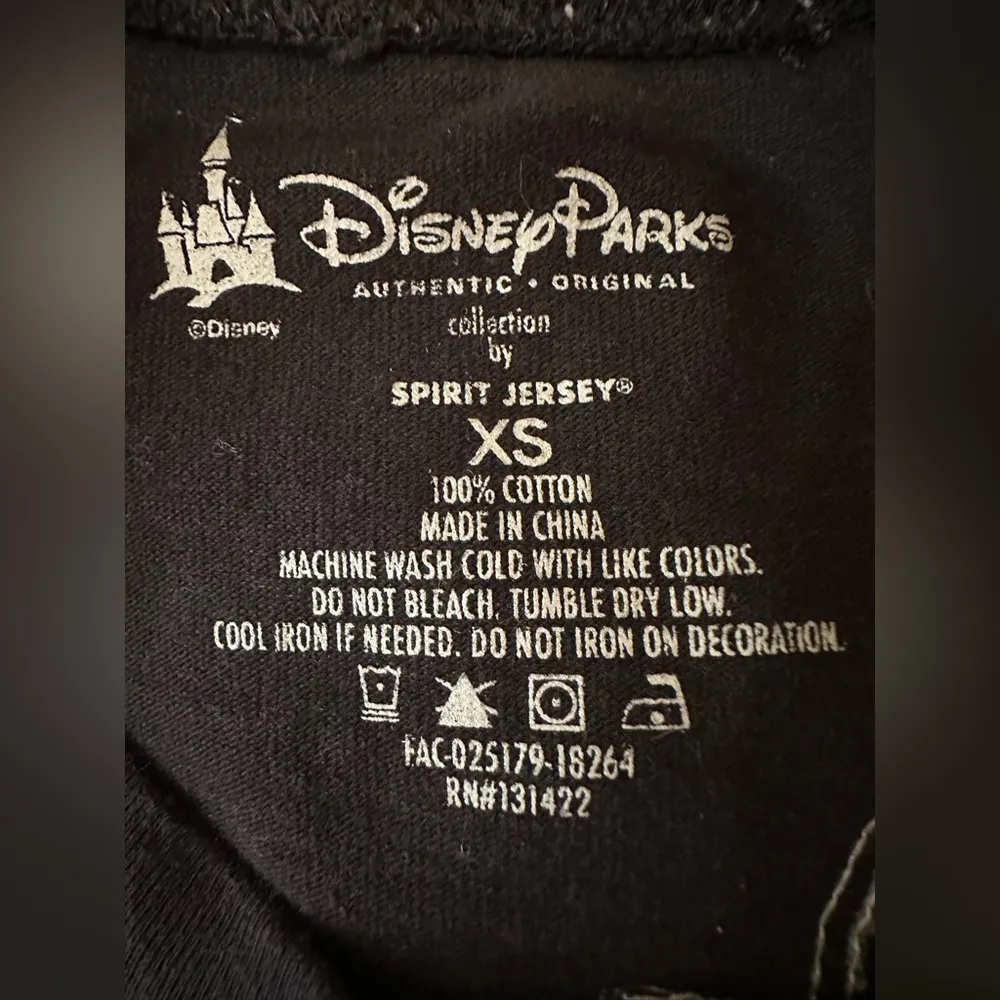 Disney world park Black Long Sleeve Tee with back silver graphic - Image 7