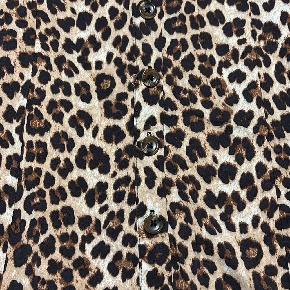 Torrid sz 3 3x 22/24 Leopard cheetah leopard tunic Stretch v neck 3/4 sleeve - Image 4